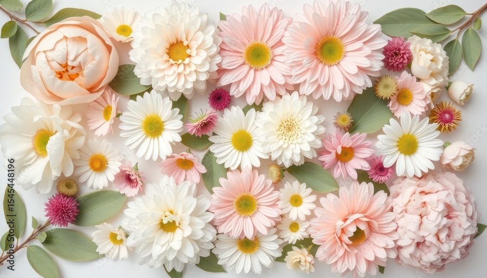 Fototapeta premium Elegant flower arrangement with pastel hues for special occasions celebration