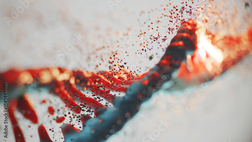 The DNA spiral, the movement of molecules in the microcosm, the evolution of life and the formation of the genetic code of living organisms, 3d concept