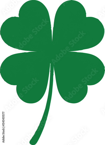 Luck of the Irish A Four Leaf Clover Symbol of Good Fortune and St Patricks Day Celebrations Image