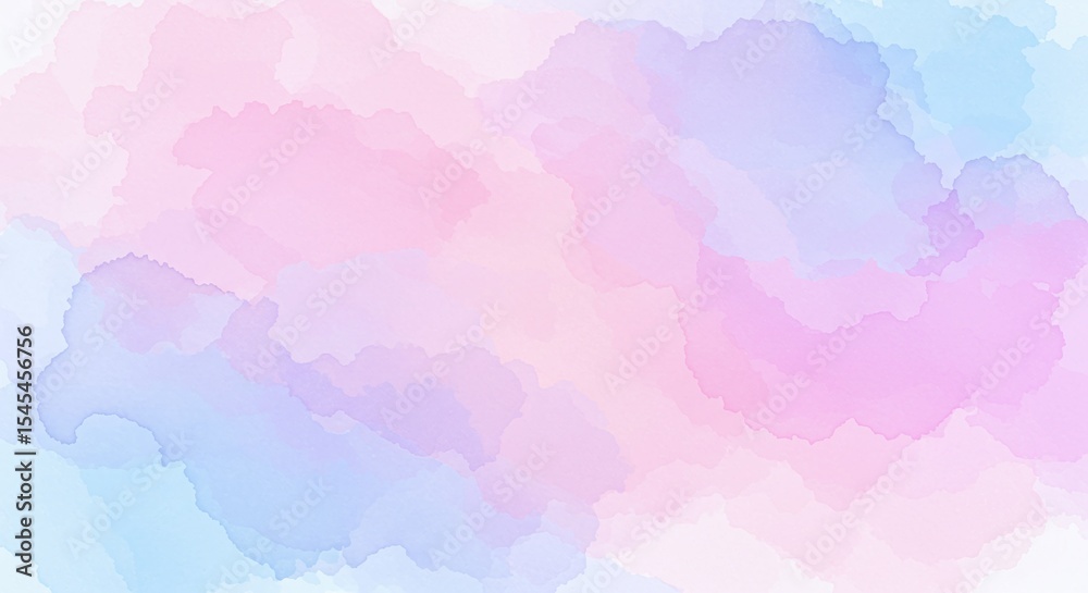 Obraz premium Pastel Watercolor Background Soft Pink, Blue, and White Abstract Texture