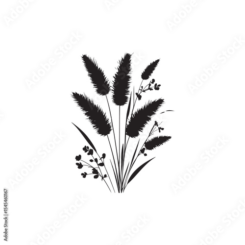 Grass Flower Vector (4).eps