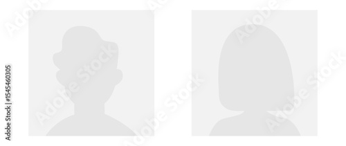 Vector flat illustration in grayscale. Avatar, user profile, person icon, profile picture. Suitable for social media profiles, icons, screensavers and as a template.
