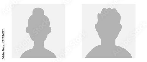 Vector flat illustration in grayscale. Avatar, user profile, person icon, profile picture. Suitable for social media profiles, icons, screensavers and as a template.