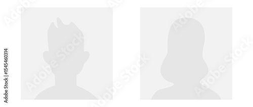 Vector flat illustration in grayscale. Avatar, user profile, person icon, profile picture. Suitable for social media profiles, icons, screensavers and as a template.