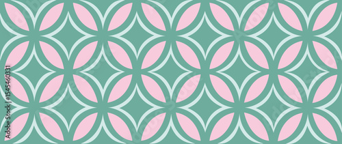 Vector seamless flat background. Colorful beautiful shapes. Minimalist cartoon style. Suitable for textile design, wallpaper, cover, screensaver, etc.