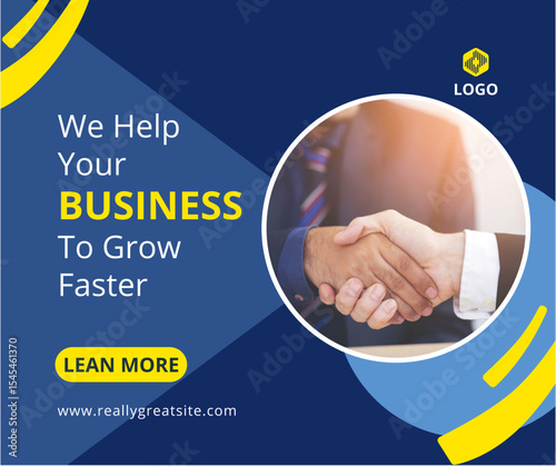 Illustrative Business Facebook Post Template for Social Media Marketing Success

