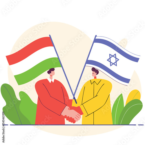 Handshake Between Iran and Israel Flags, Symbol of Peace, Diplomacy, and Hope Amid Tensions