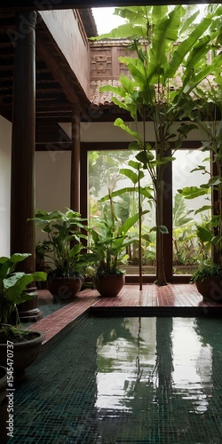 swimming pool in hotel