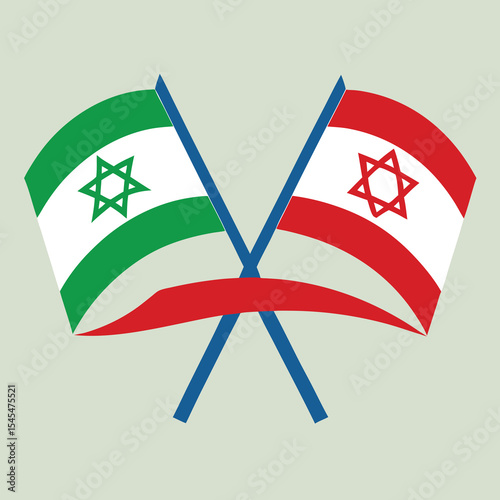  Iran and Israel Flags, Symbol of Peace, Diplomacy, and Hope Amid Tensions