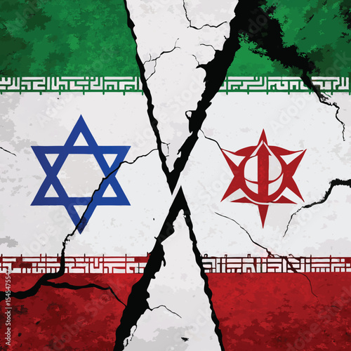 Iran and Israel Flags, Symbol of Peace, Diplomacy, and Hope Amid Tensions