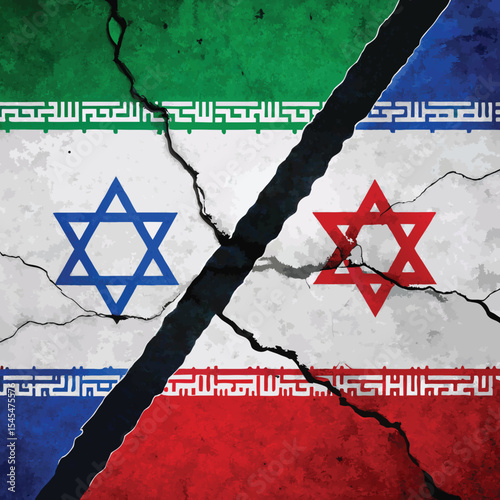 Iran and Israel Flags, Symbol of Peace, Diplomacy, and Hope Amid Tensions
