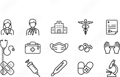 vector medical icon set