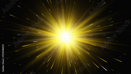 Abstract star or sun. Explosion effect. Fast motion effect. Vector background