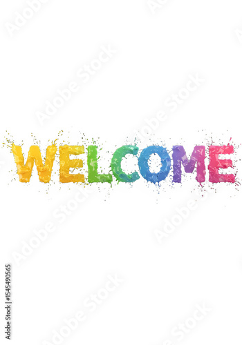 Colorful splash text 