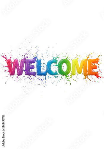 Colorful splash text 
