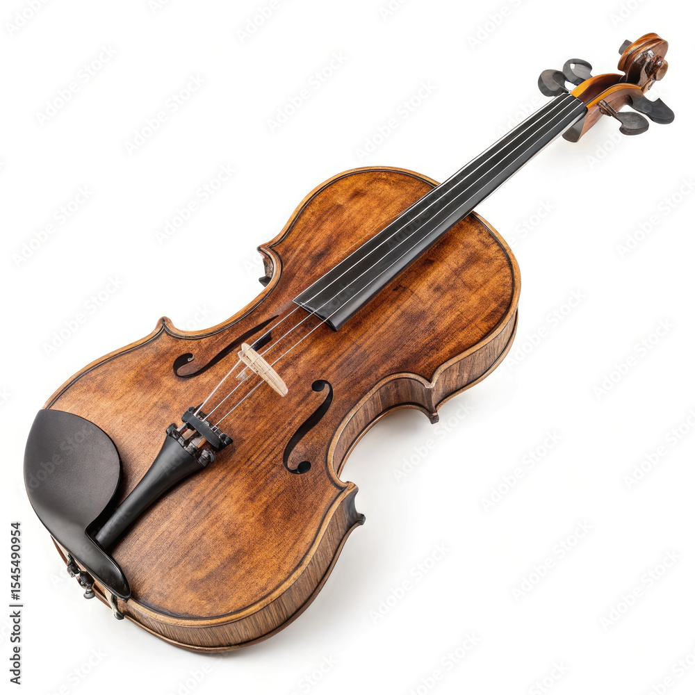 Fototapeta premium violin on white background