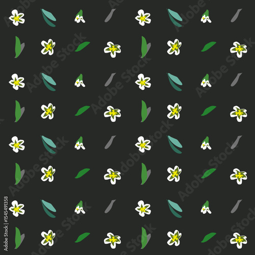 Vector pattern of green leaves of a herbaceous plant of the Polygonum. Summer mood of nature. The earth is braided with leaves. For eco design of textiles, packaging, backgrounds.