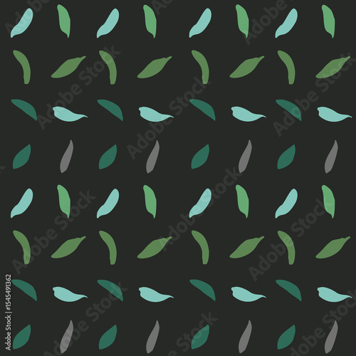 Vector pattern of green leaves of a herbaceous plant of the Polygonum. Summer mood of nature. The earth is braided with leaves. For eco design of textiles, packaging, backgrounds.