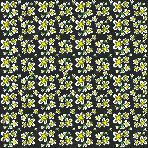 Vector pattern of green leaves of a herbaceous plant of the Polygonum. Summer mood of nature. The earth is braided with leaves. For eco design of textiles, packaging, backgrounds.