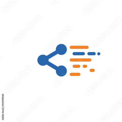 Vector of a share icon with motion effect