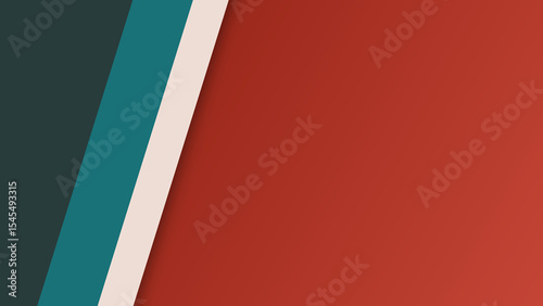 Diagonal stripes in dark green, teal, beige, and red, each stripe has clean, straight edges. High Resolution 300 DPI Wallpaper, Background, Poster, Banner, Printing