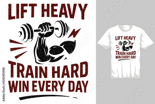 Strong and Motivated – Lift Heavy Gym Tee