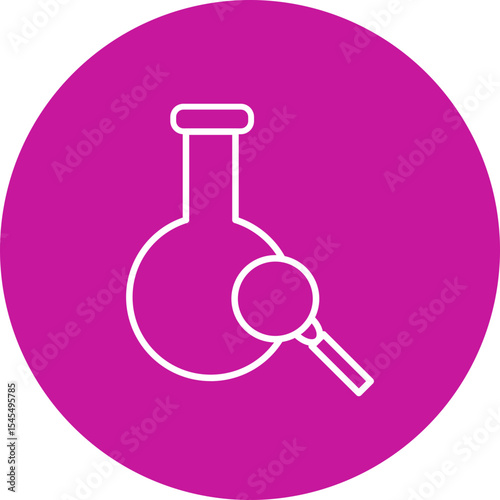Experiment Vector Line Pink Circle Icon Design