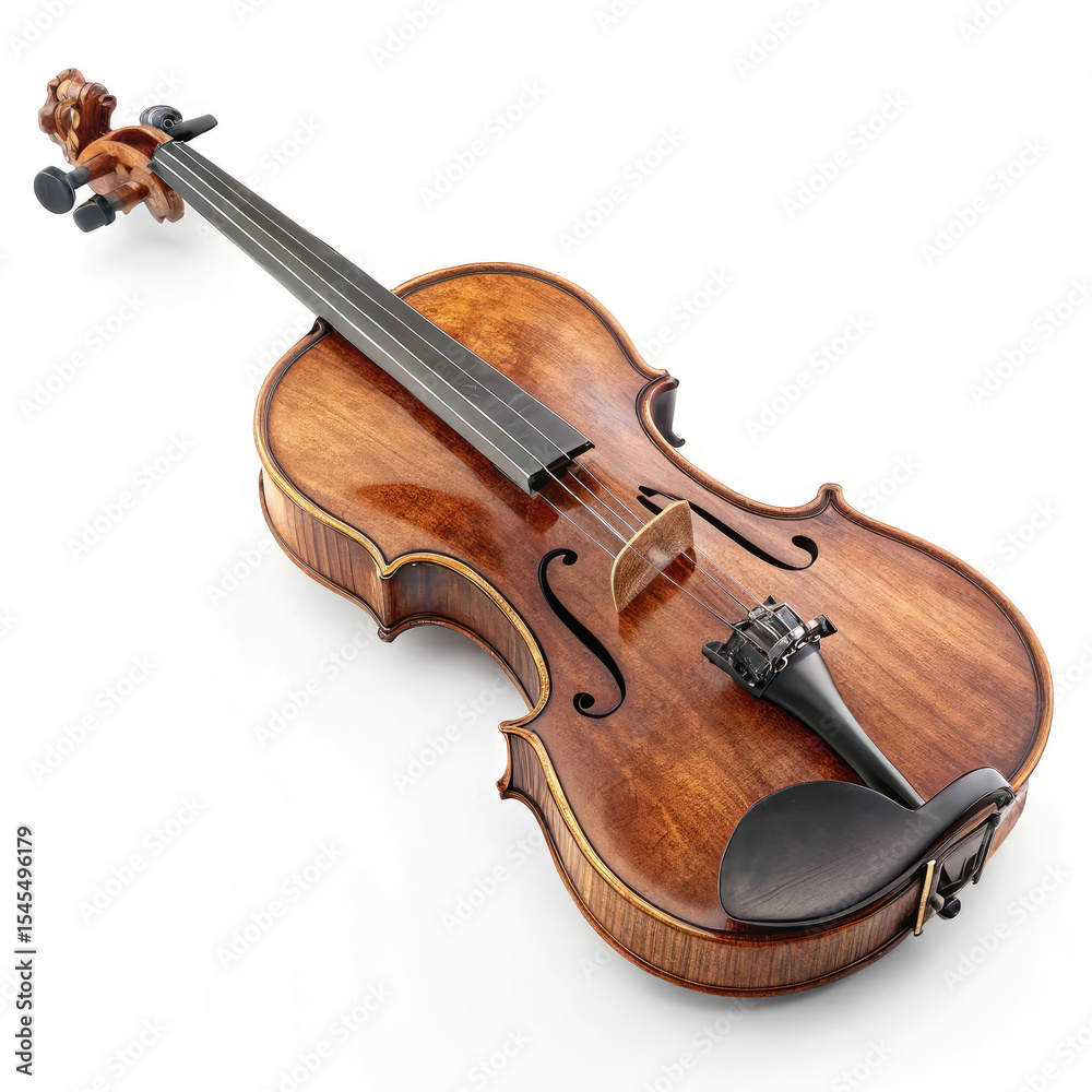 Fototapeta premium violin on white background