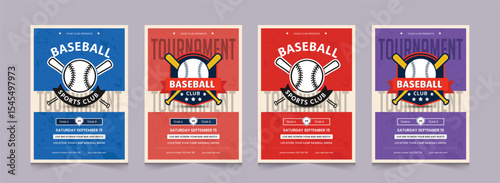Baseball flyer design template. Baseball Tournament Poster Layouts