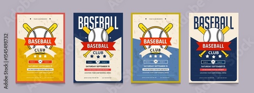Obraz na plátně Baseball flyer design template