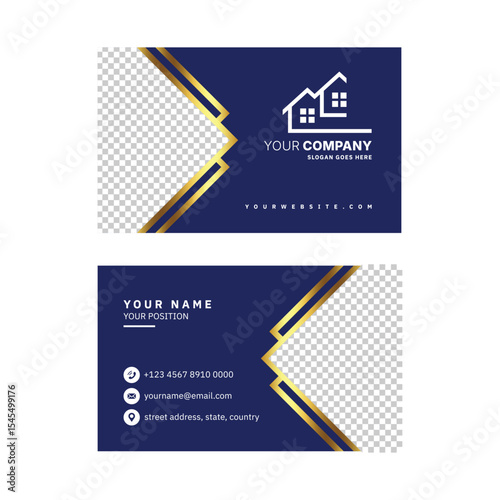 Real Estate Business Card Design Vector