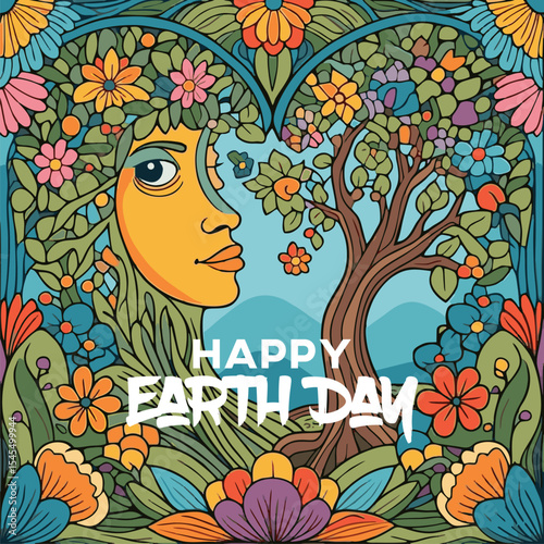 Earth Day Greeting Card Design