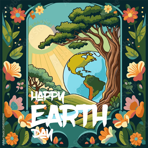 Earth Day Greeting Card Design