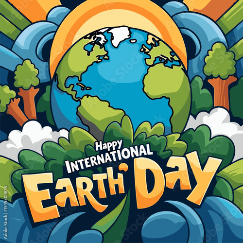 Earth Day Greeting Card Design