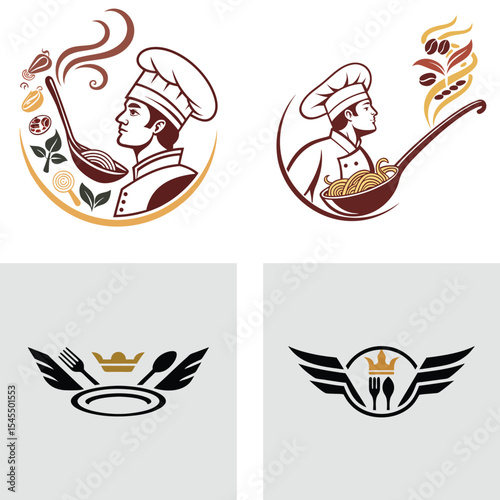 Culinary Chef Logo Designs Elegant Restaurant Icons and Symbols