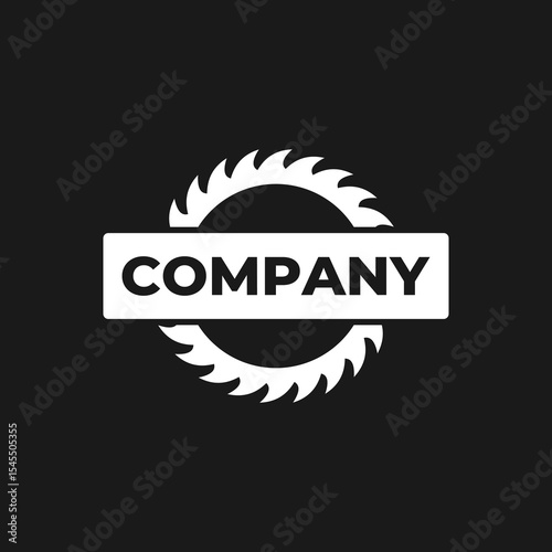 saw blade logo design, symbol, icon, vector, industry, vintage, wood sawing logo, carpentry