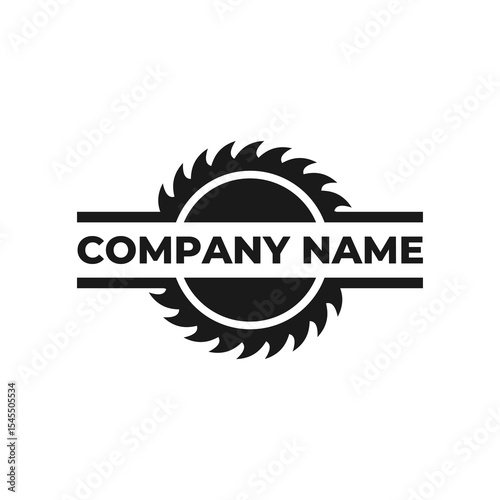 saw blade logo design, symbol, icon, vector, industry, vintage, wood sawing logo, carpentry