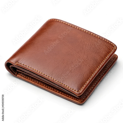 leather wallet isolated on white background