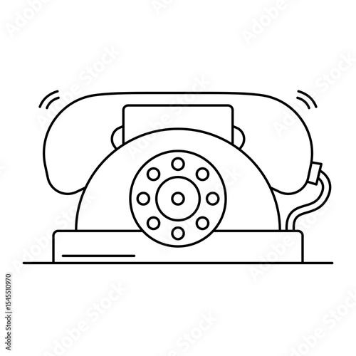 telephone illustration coloring page printable