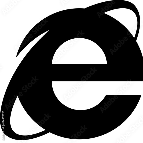 Internet Explorer Icon – Legacy Web Browser, Internet, and Navigation Symbol for Tech & UI Design