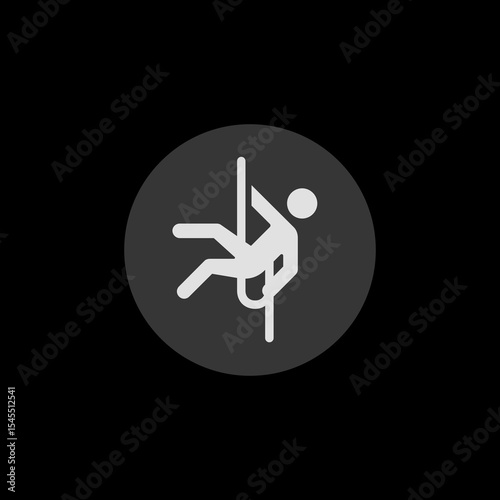 Climbing Filled Circle Icon