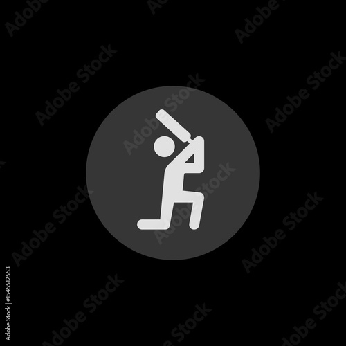 Cricket Filled Circle Icon