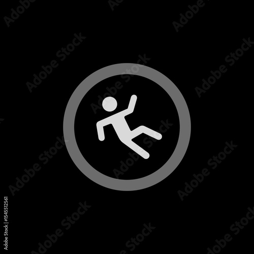 Fall Detection Circle Icon