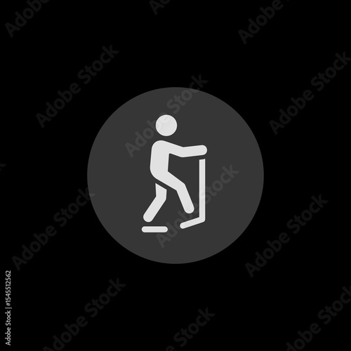 Elliptical Trainer Filled Circle Icon