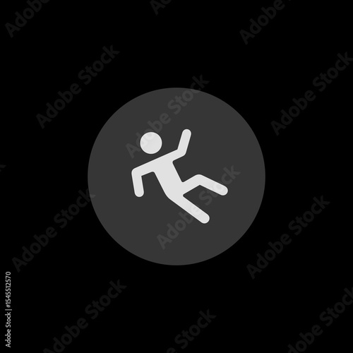 Fall Detection Filled Circle Icon