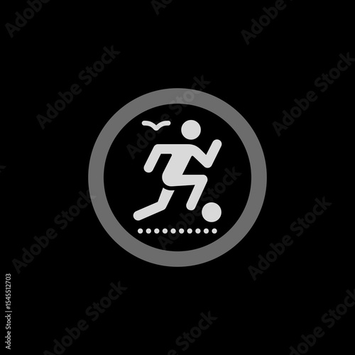Outdoor Soccer Circle Icon