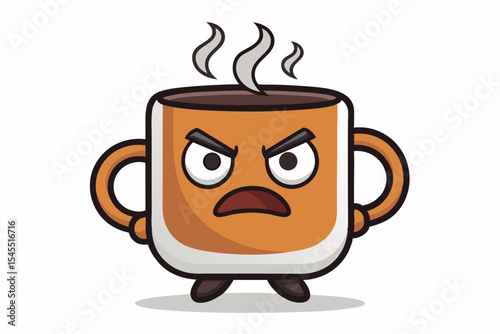 angry coffee mug steam arms