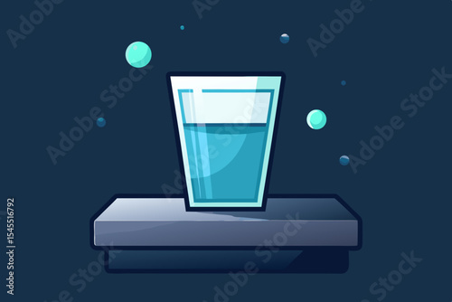 bedside table water night light