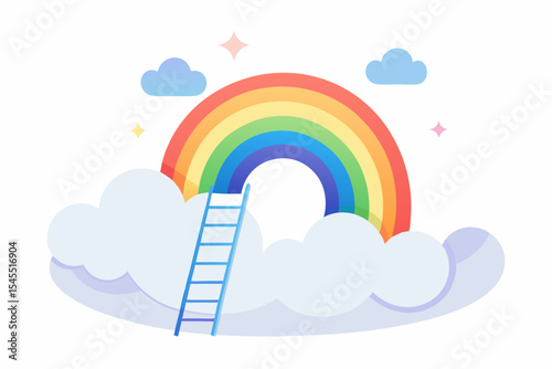 dream ladder rainbow cloud soft