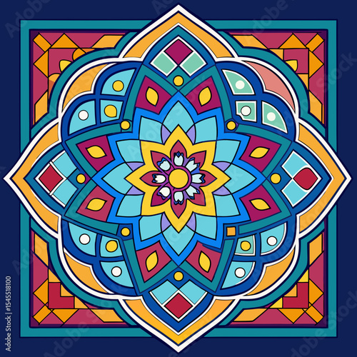 islamic geometric mosaic pattern